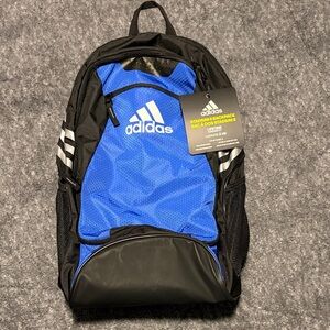 Adidas Black and Blue Men's Backpack